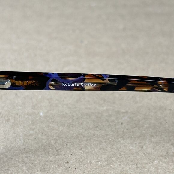 Roberto Steffani RS 157 COL 50 Eyeglasses Frames Blue Tortoise Round 52-16-135 - Picture 7 of 7
